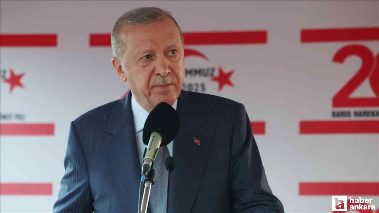 Cumhurbaşkanı Erdoğan: 'Biz Kıbrıs Türk'ü kardeşlerimize yapılanları asla unutmayız'