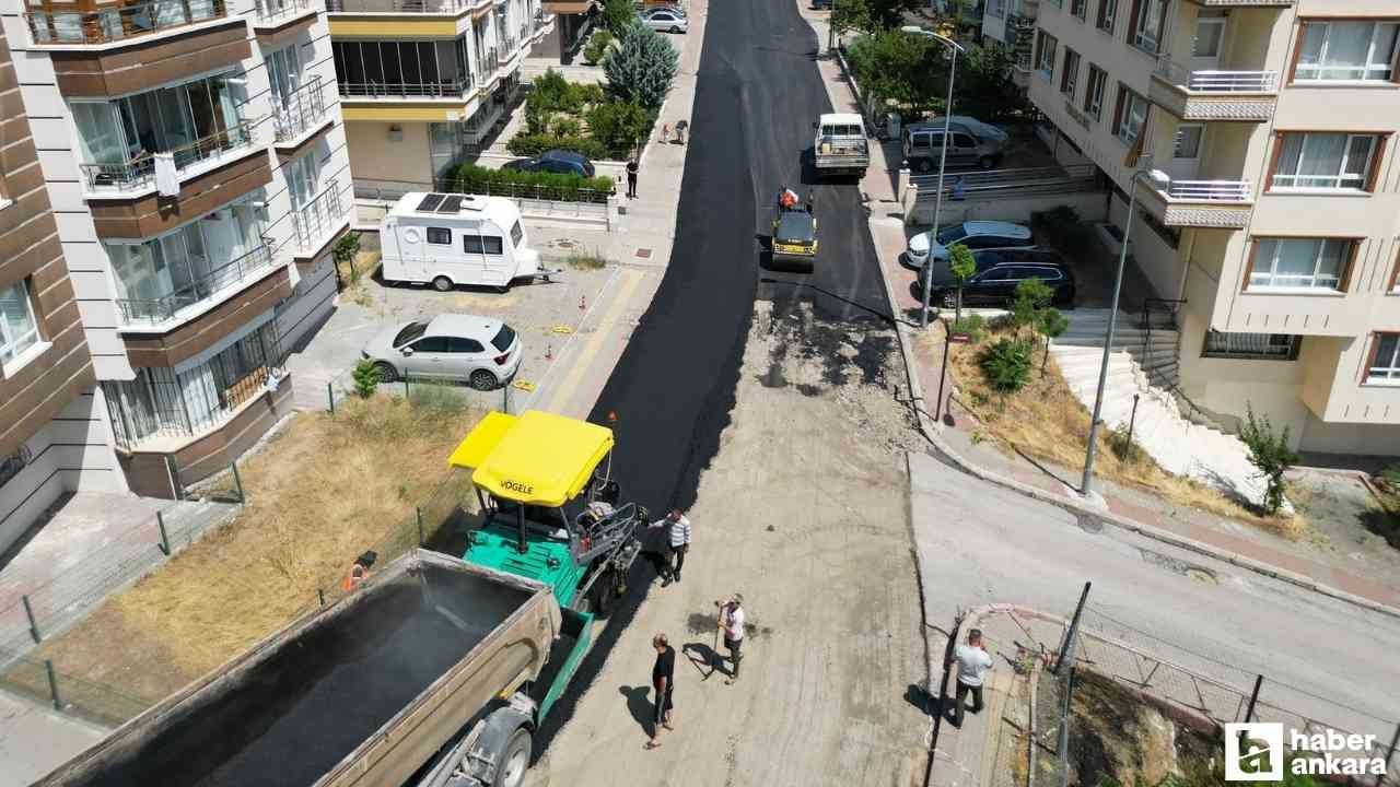 Altındağ Belediyesi'nden asfalt kaplama çalışması!
