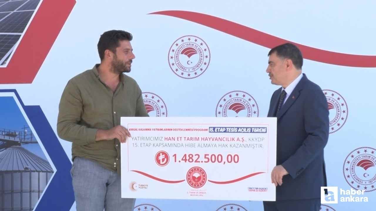 Ankara'da hibe destekleriyle tamamlanan tesisler için açılış töreni