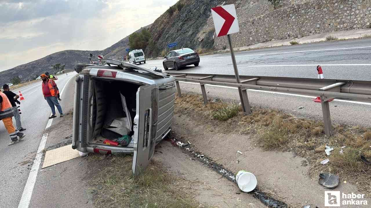 Ankara - Kırıkkale kara yolunda kaza: 1 ölü, 1 yaralı