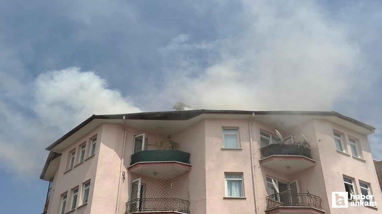 Akyurt'ta çıkan baca yangını korkuttu!