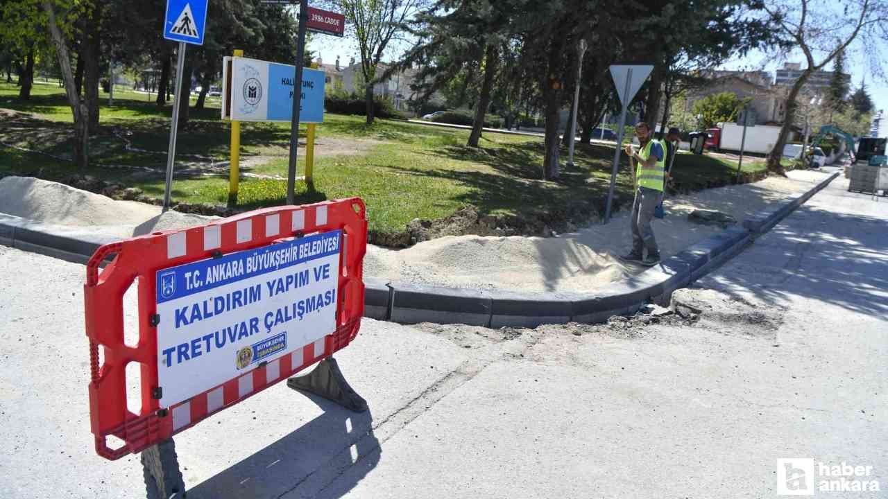 ABB,  kaldırım, bariyer ve bordür yenileme çalışmalarını sürdürüyor