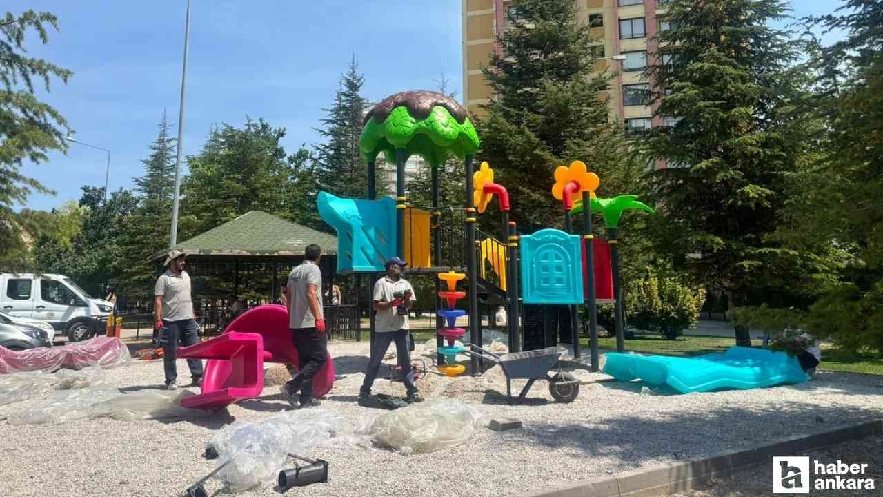 Etimesgut Belediyesi parklar için çalışmalarına devam ediyor
