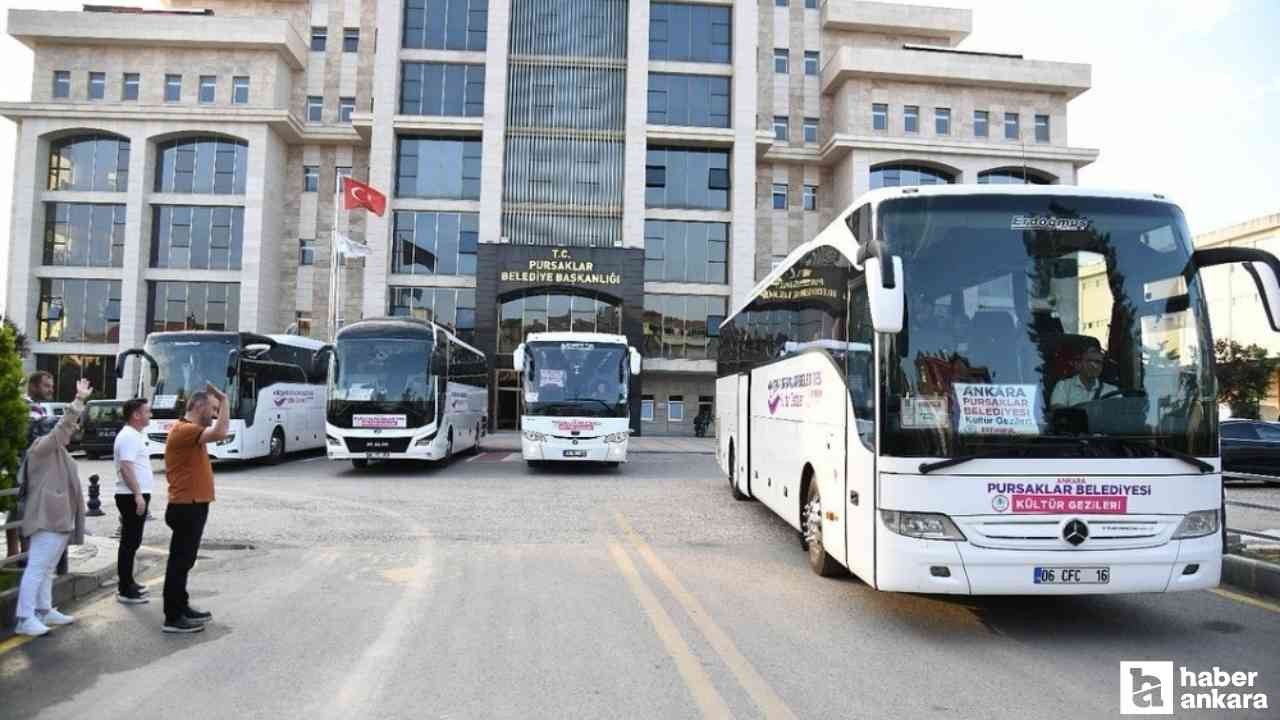 Pursaklar Belediyesi kültür gezilerinde ilk kafilesini yolcu etti