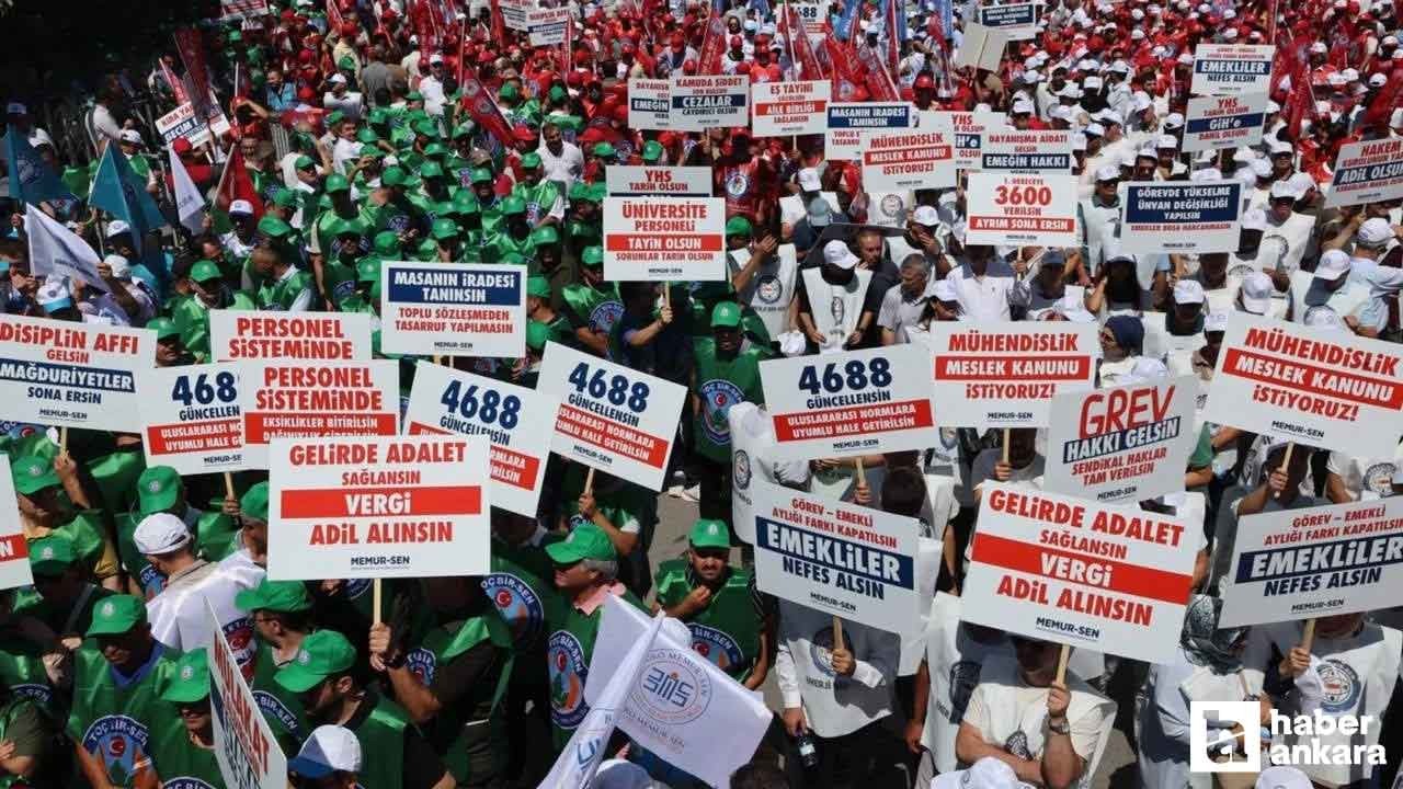 Kamu görevlilerinden Toplu Sözleşme çerçevesine iş bırakma eylemi