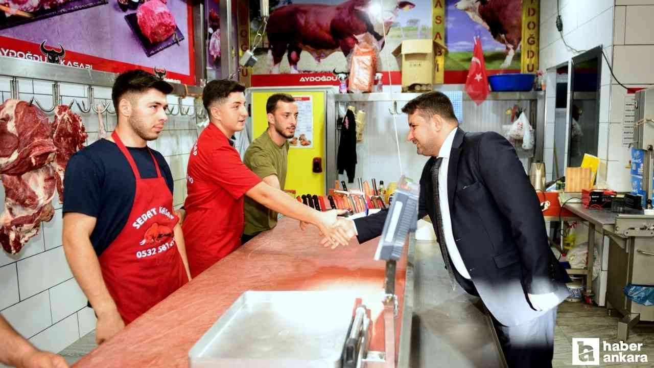 Kahramankazan Belediye Başkanı Çırpanoğlu'ndan Et AVM esnafına ziyaret
