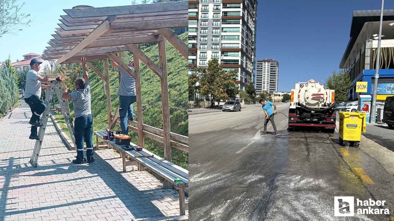 Pursaklar Belediyesi duyurdu: Temizlik ve bakım onarım sürüyor!
