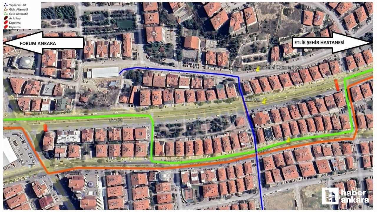 ASKİ duyurdu: Etlik Caddesi'nde bazı noktalar araç trafiğine kapatılacak