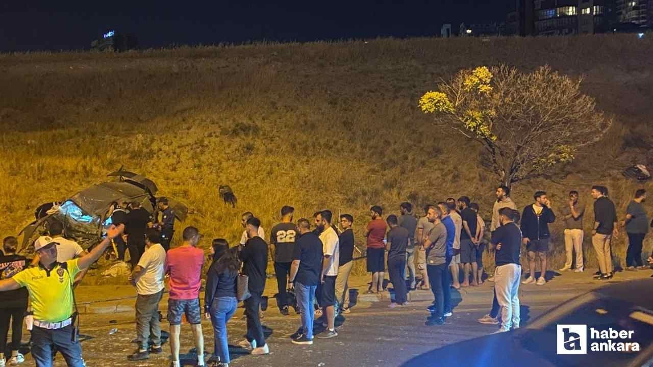 Çankaya'da otomobil takla attı: 1 ölü, 1 ağır yaralı