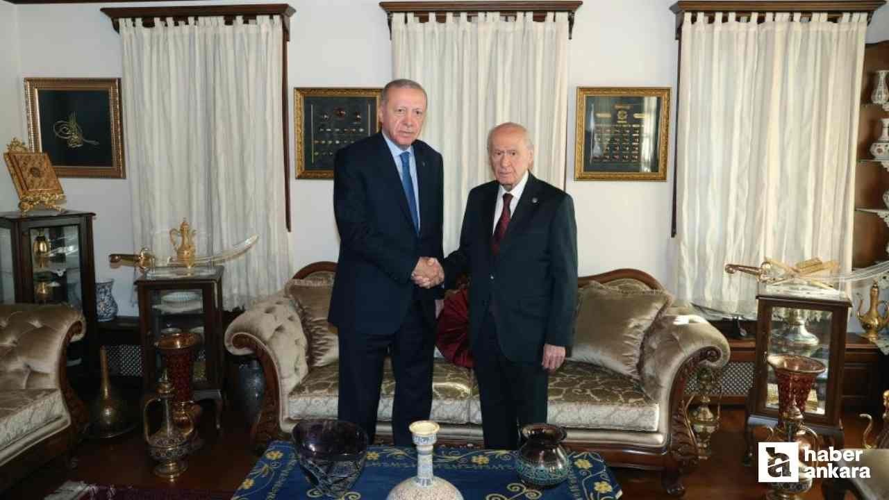 Cumhurbaşkanı Erdoğan ile Devlet Bahçeli görüşmesi gerçekleşti