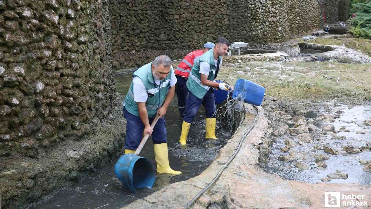 Büyük Keçiören Şelalesi'nde sonbahar öncesi bakım çalışmaları başladı