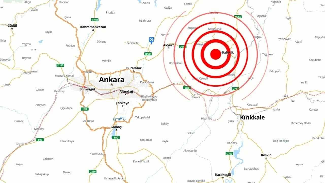 Ankara Kalecik'te 3,8 büyüklüğünde deprem oldu