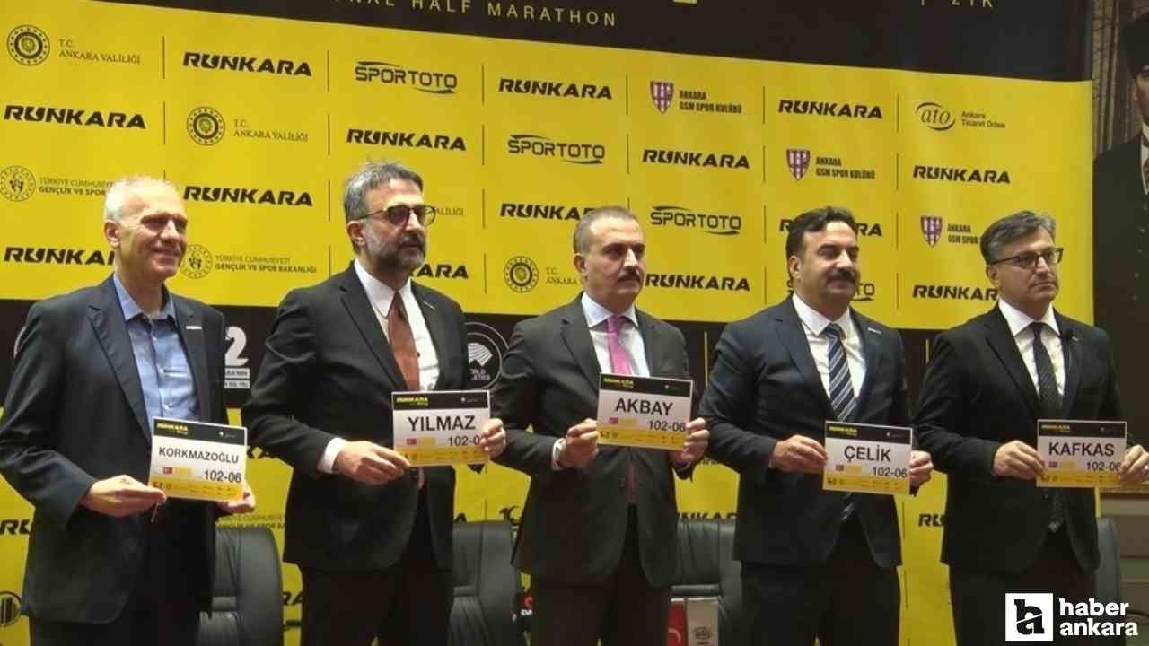 Ankara için tarihi yarış: Uluslararası Runkara Yarı Maratonu lansmanı yapıldı