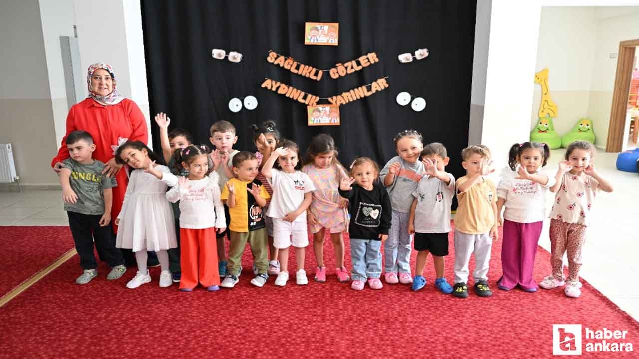 Altındağ'da miniklere göz taraması devam ediyor