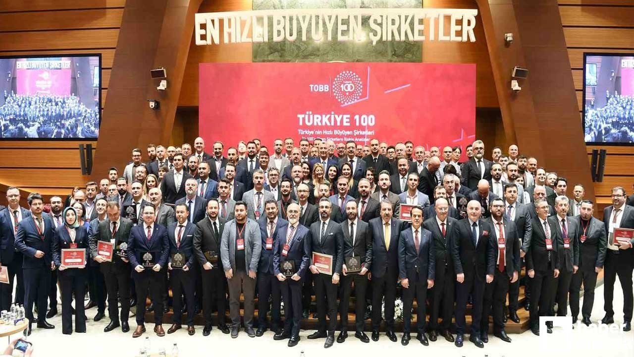 TOBB Türkiye 100 Ödül Töreni düzenlendi: Ankaralı şirket 1'inci oldu
