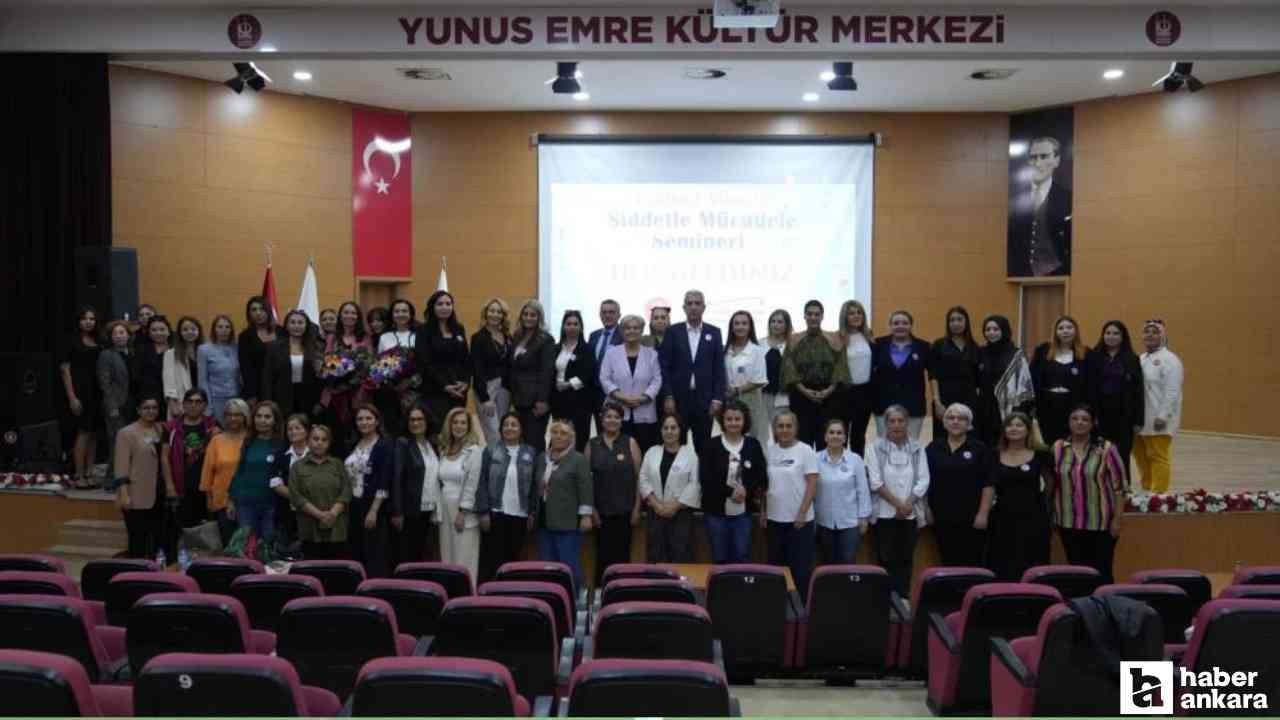 Keçiören Belediyesi, kadına yönelik şiddete ilişkin farkındalık semineri verdi