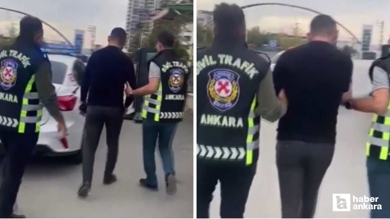Ankara’da Protokol Yolu’ndaki sopalı sürücü yakalandı