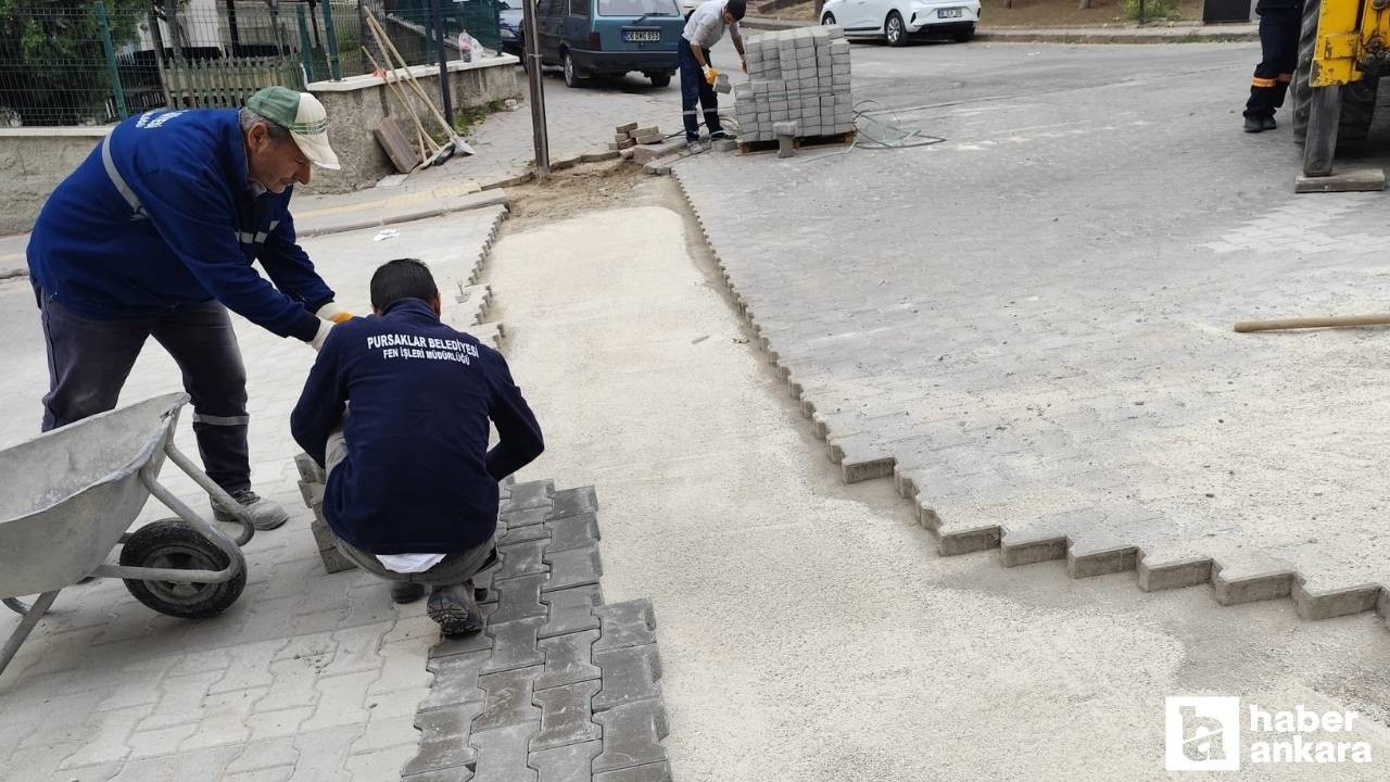 Pursaklar'da yol bakım onarım çalışmaları hızlandı