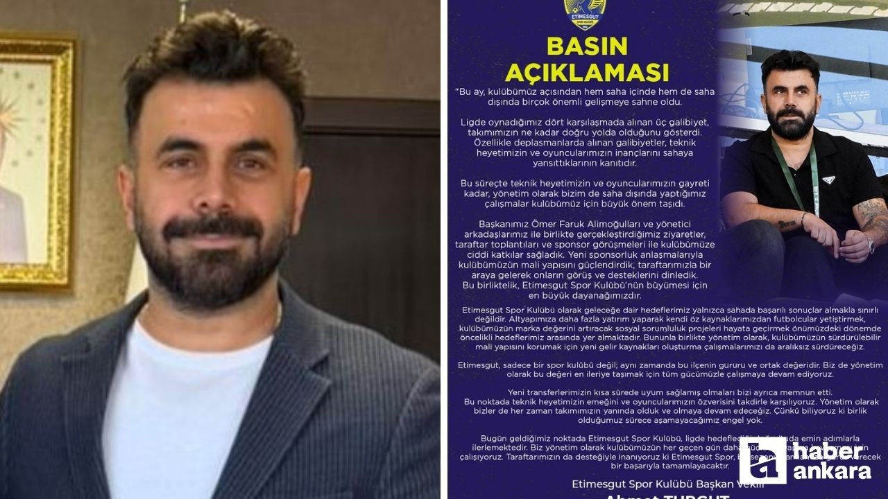 Ahmet Turgut: Etimesgut Spor bir ilçenin gururu ve ortak değeridir