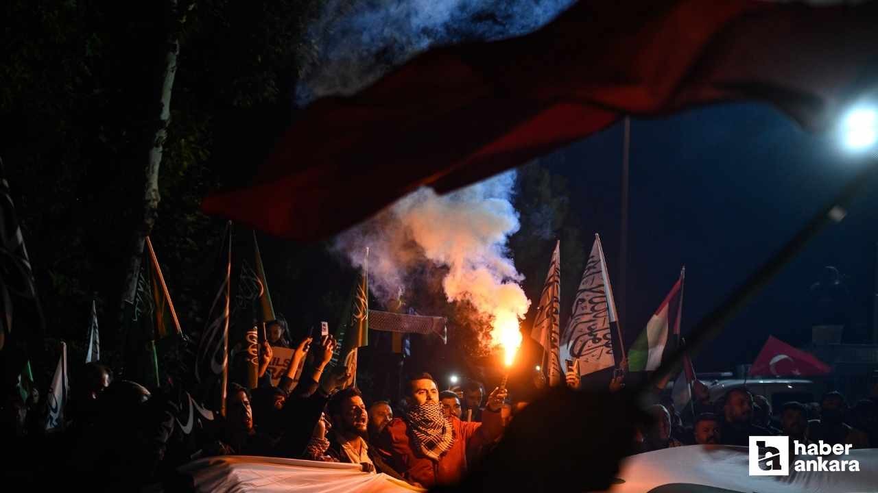 İsrail'in Sumud Filosu'na saldırısı Ankara'da protesto edildi