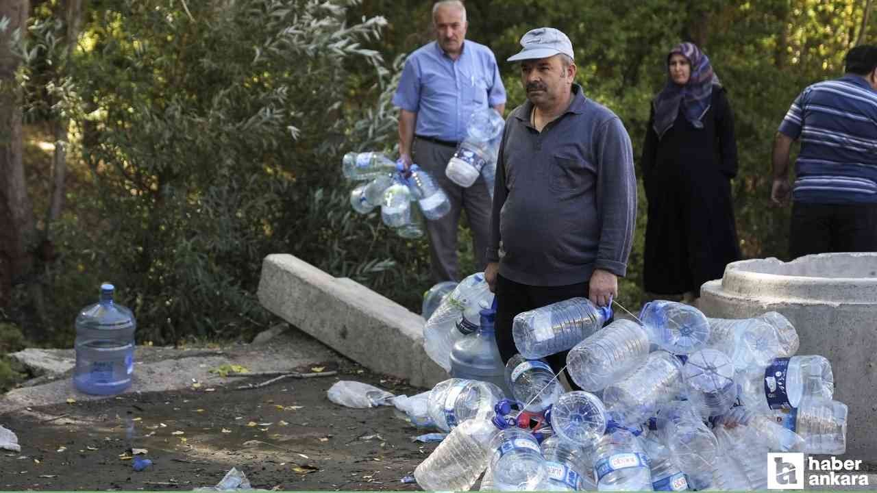 Mamaklı vatandaşlar su doldurmak için çeşmelere akın ediyor