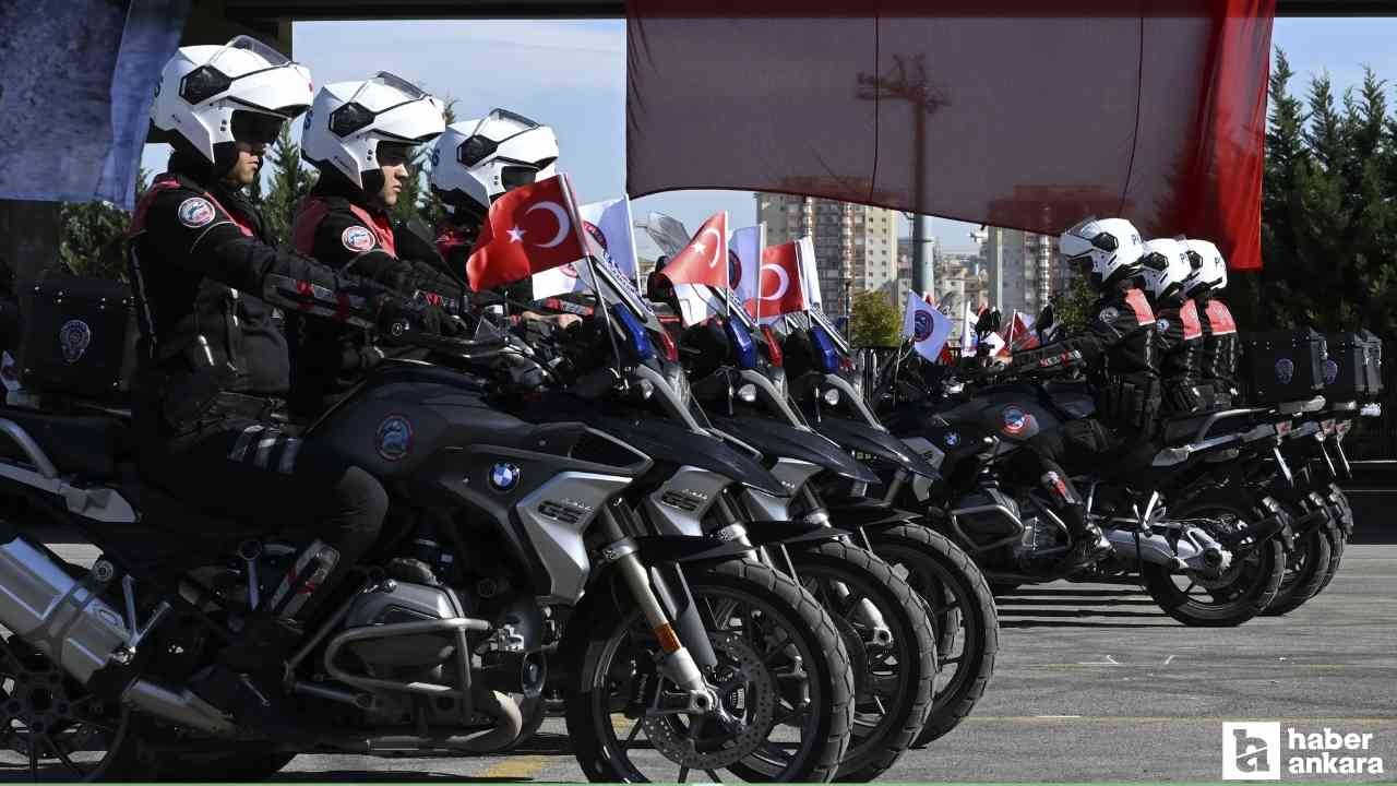 Başkentte eğitimlerini tamamlayan 85 yunus polisi için mezuniyet töreni düzenlendi
