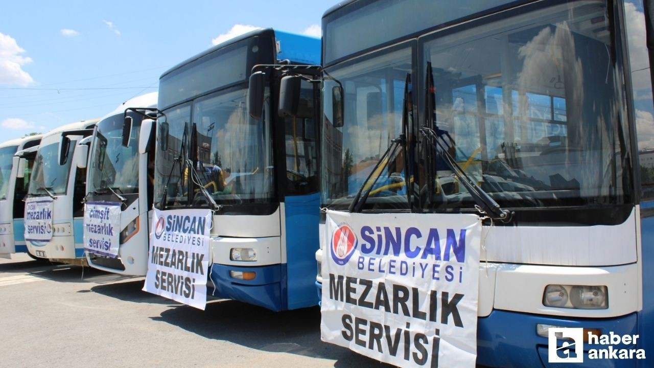 Sincan'da mezarlık ziyaretleri için ücretsiz servisler arttı