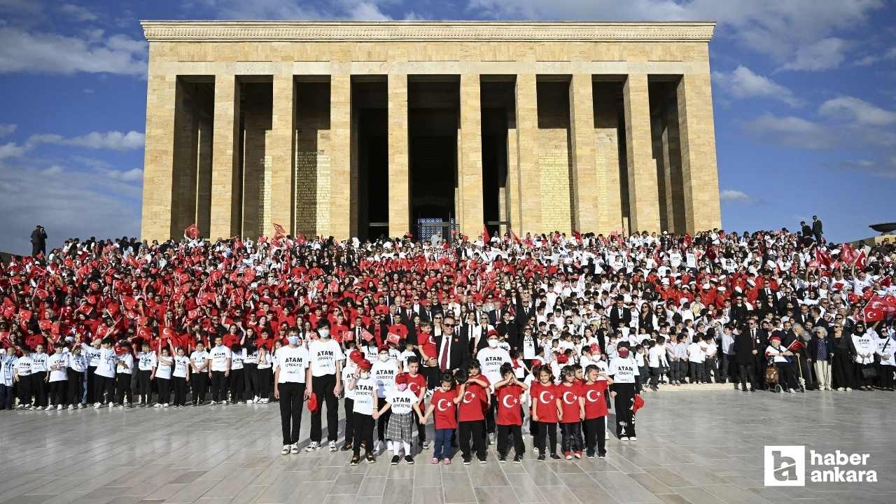 Lösemili çocuklar Anıtkabir'i ziyaret ettiler