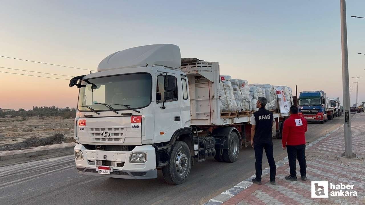 AFAD Gazze'ye 20 tır insani yardım gönderiyor