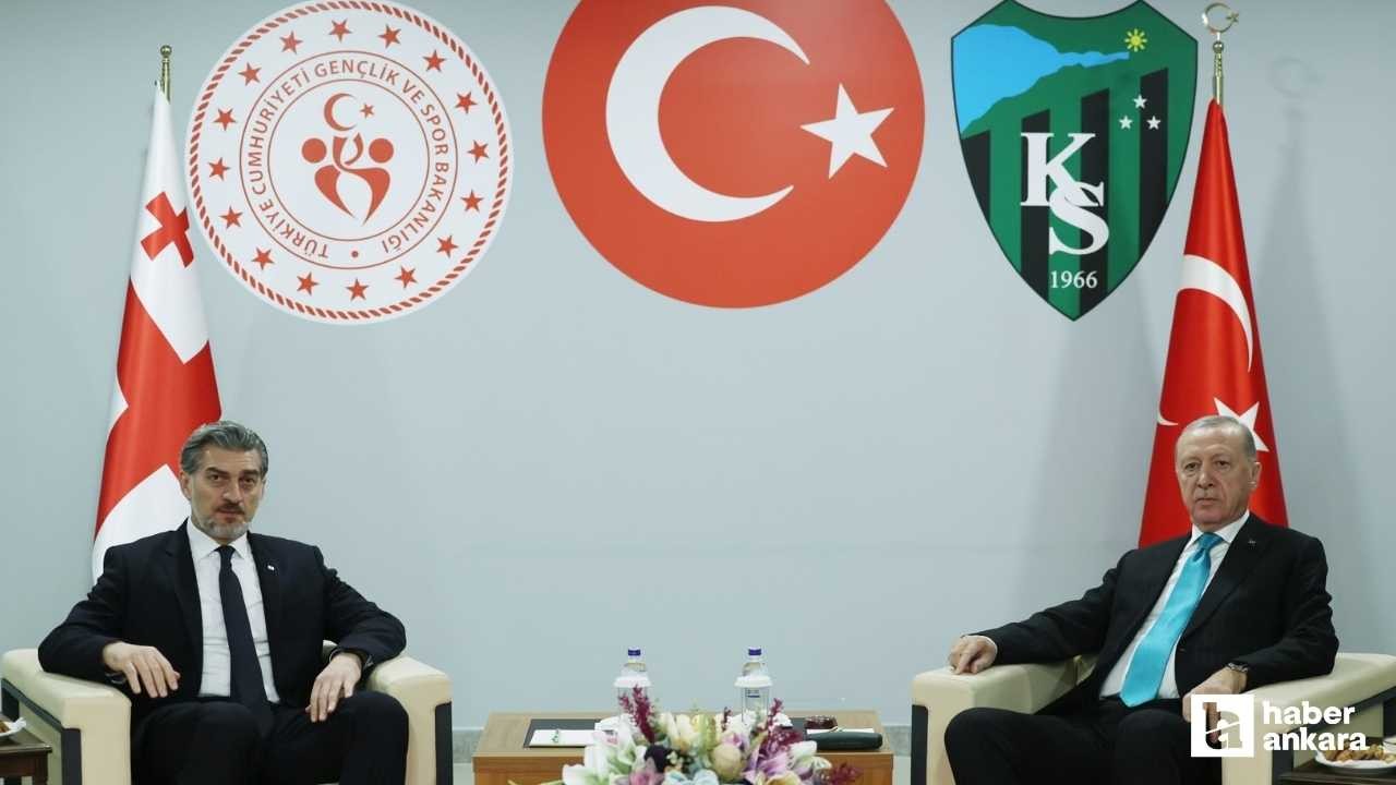 Cumhurbaşkanı Erdoğan ile Gürcistan Cumhurbaşkanı Kavelaşvili bir araya geldiler