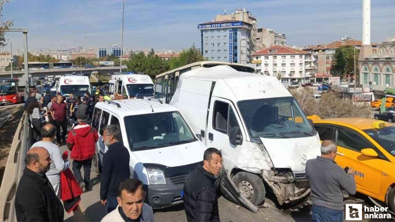 Altındağ'da 6 aracın karıştığı zincirleme trafik kazasında 6 kişi yaralandı!