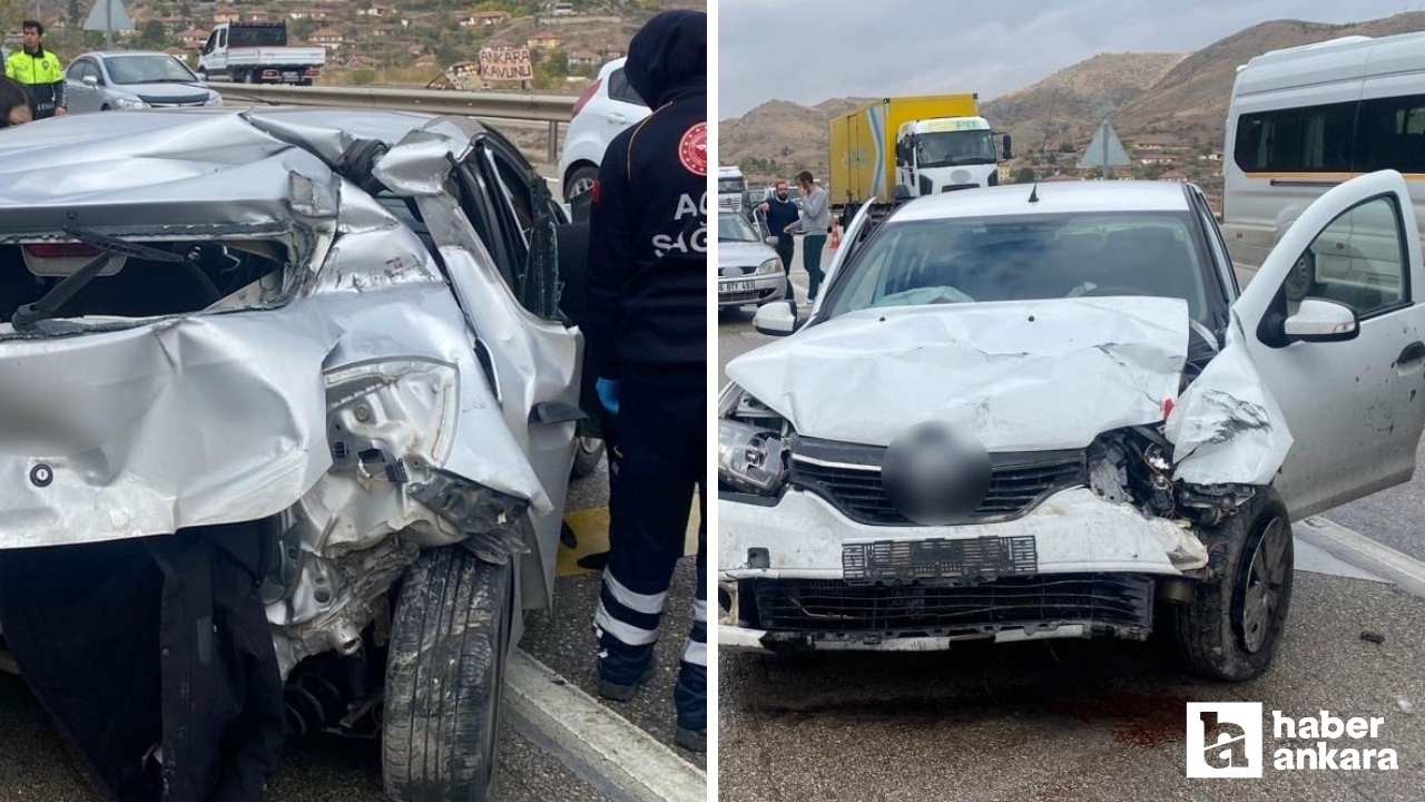 Kırıkkale-Ankara D200 karayolunda kaza: 4 yaralı!