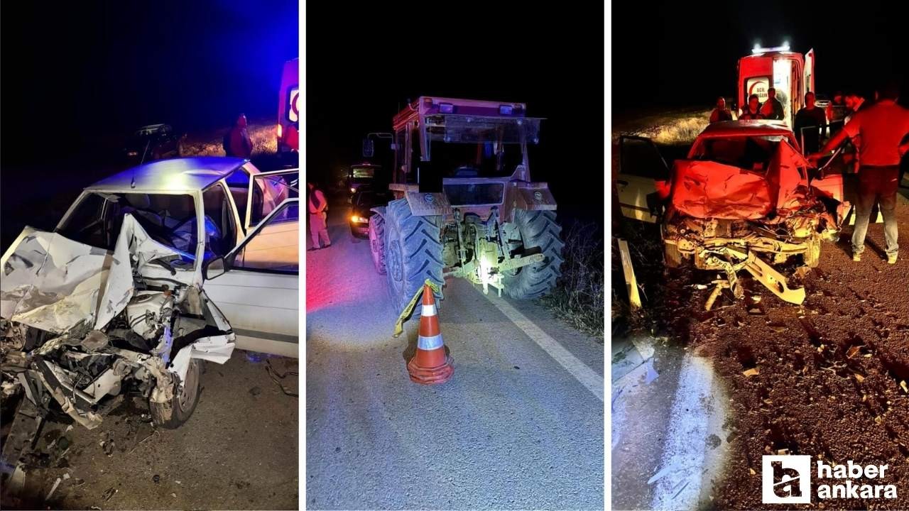 Polatlı'da otomobil traktöre çarptı: 1 ölü, 1 yaralı