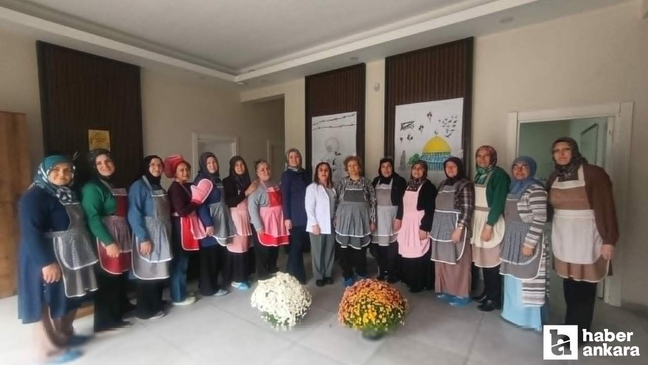 Pursaklar Belediyesi mefruşat kursiyerleri üretime başladı!