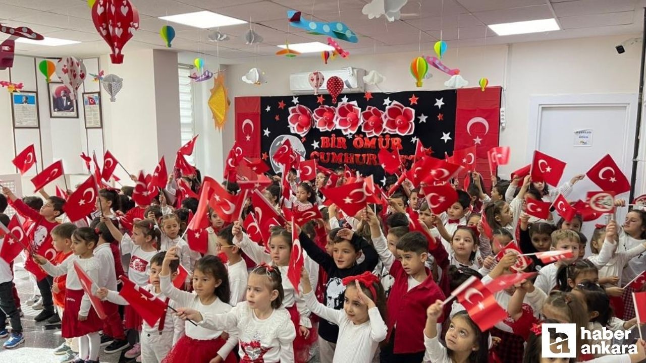 Pursaklar'ın Nezaket Okullarında Cumhuriyet Bayramı coşkusu