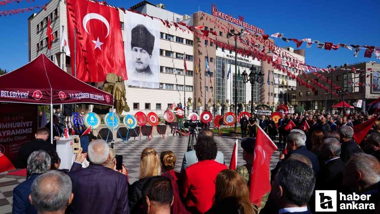 Keçiören'de Cumhuriyet Bayramı büyük bir coşkuyla kutlandı