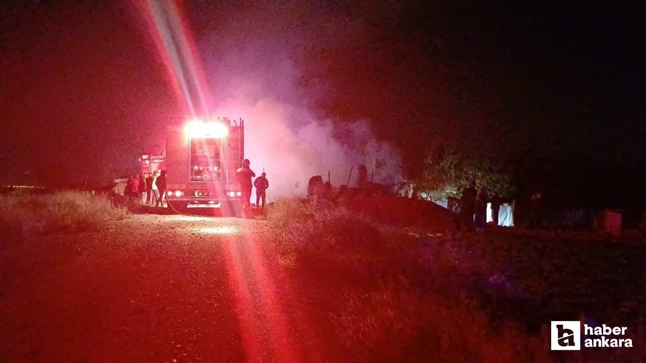 Çorum'da müstakil evde çıkan yangında 2'si çocuk 7 kişi dumandan etkilendi