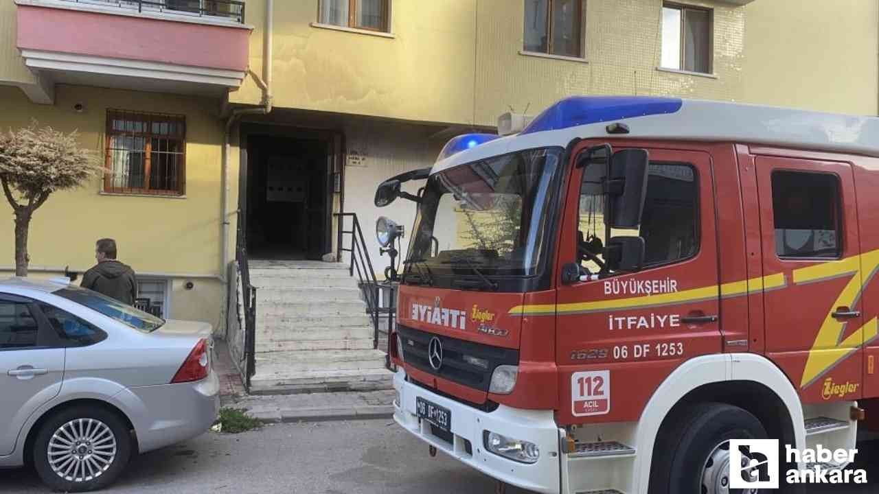 Keçiören'de 4 katlı bir binada çıkan yangın kontrol altına alındı