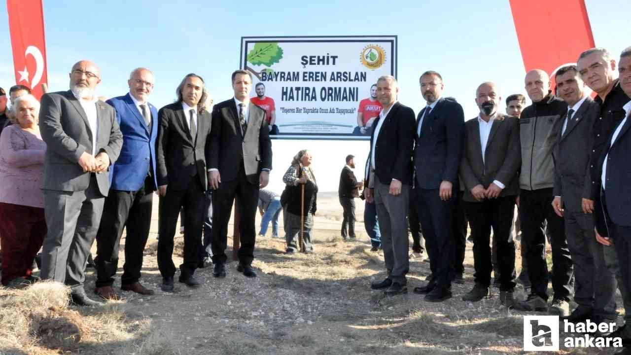 Orman yangınında düşen orman gönüllü Arslan için hatıra ormanı oluşturuldu