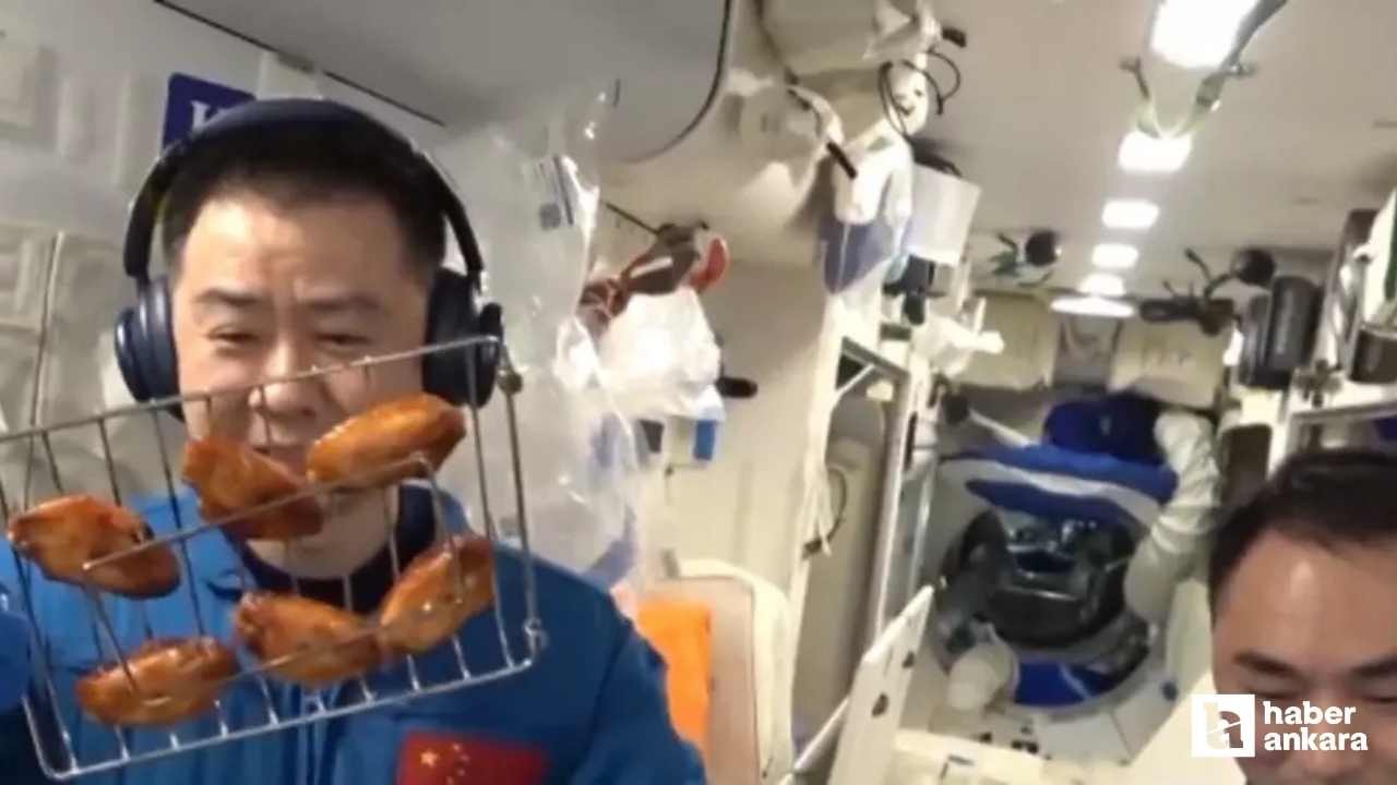 Çinliler uzayda fırın kurup ilk kez ızgara et ve tavuk pişirdiler