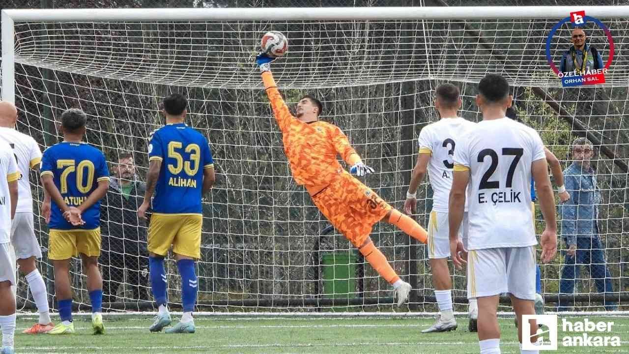 Karalar İnşaat Etimesgut Spor kalecisi Ramazan Özkanlı kalesine duvar ördü!