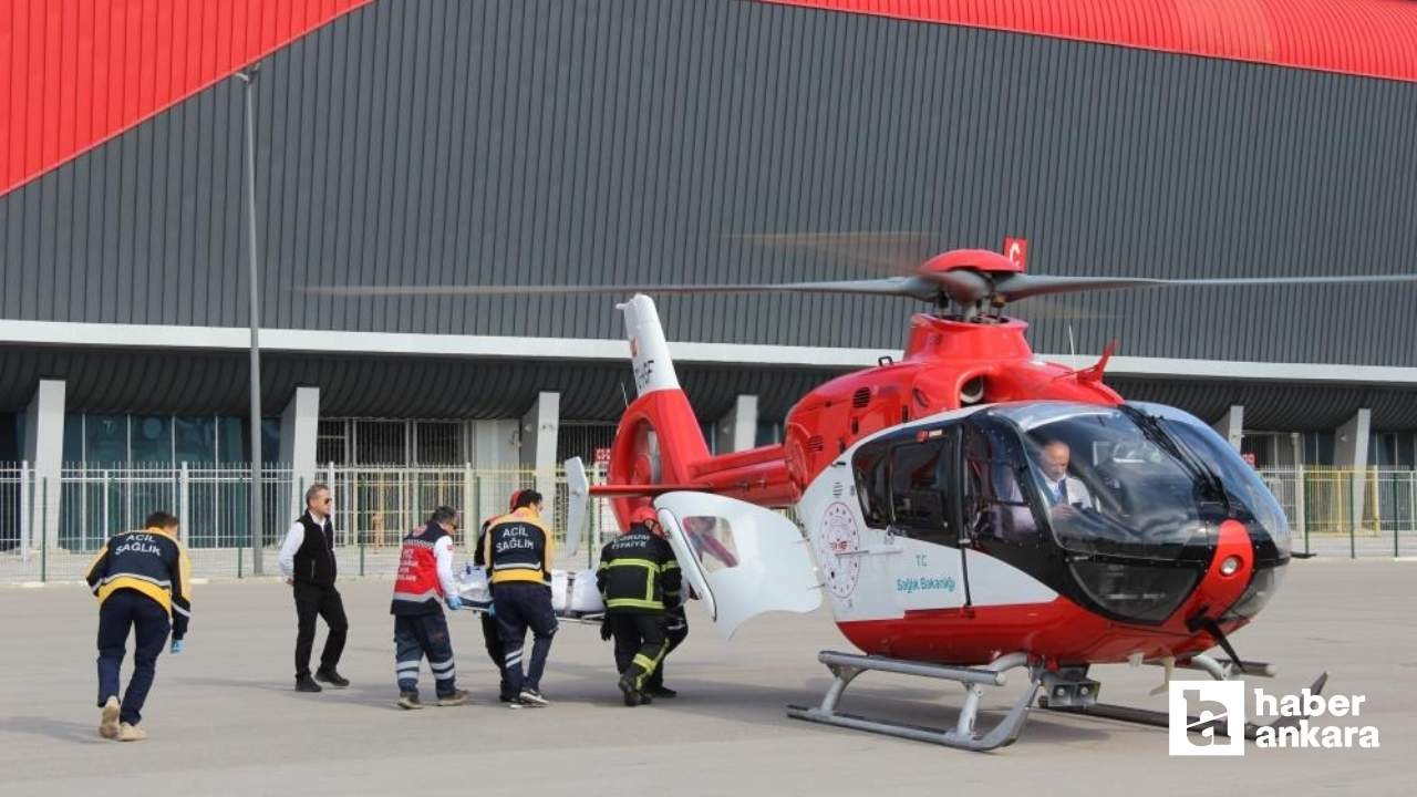 Ağır yaralanan çocuk ambulans uçakla Ankara'ya getirildi