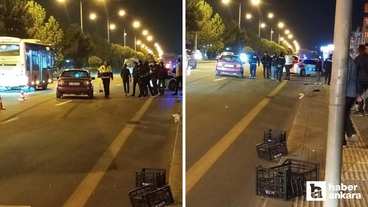 Çubuk'ta karşıdan karşıya geçerken aracın çarptığı yaya yaralandı