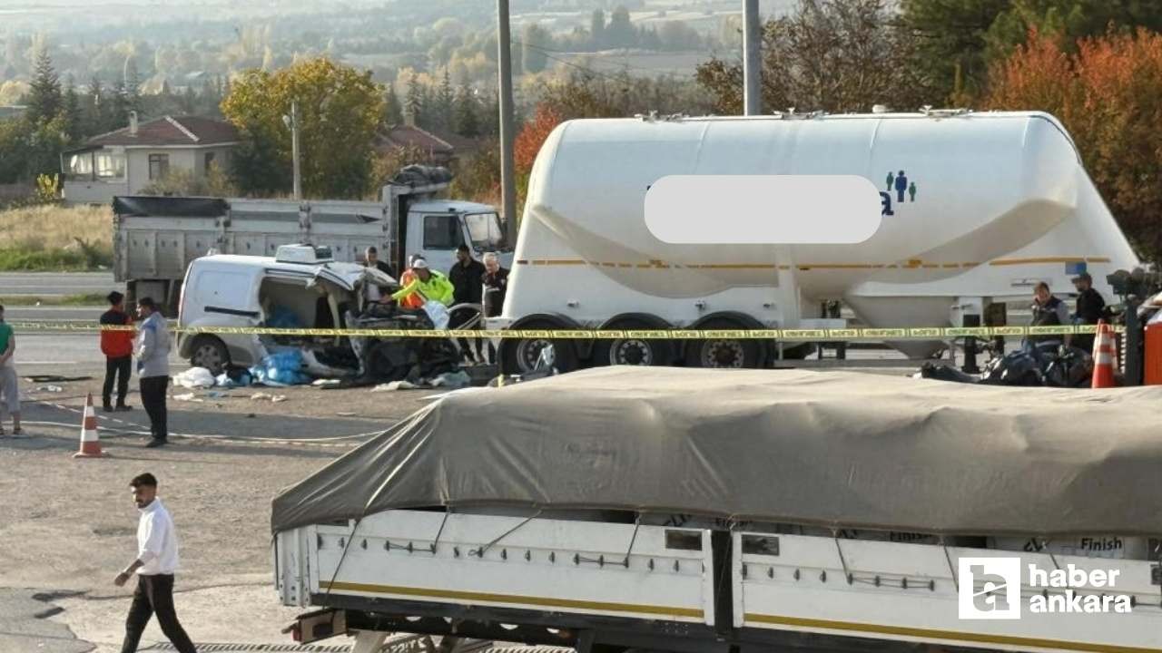 Kahramankazan'da otomobil tıra çarptı: 3 kişilik aile yok oldu!