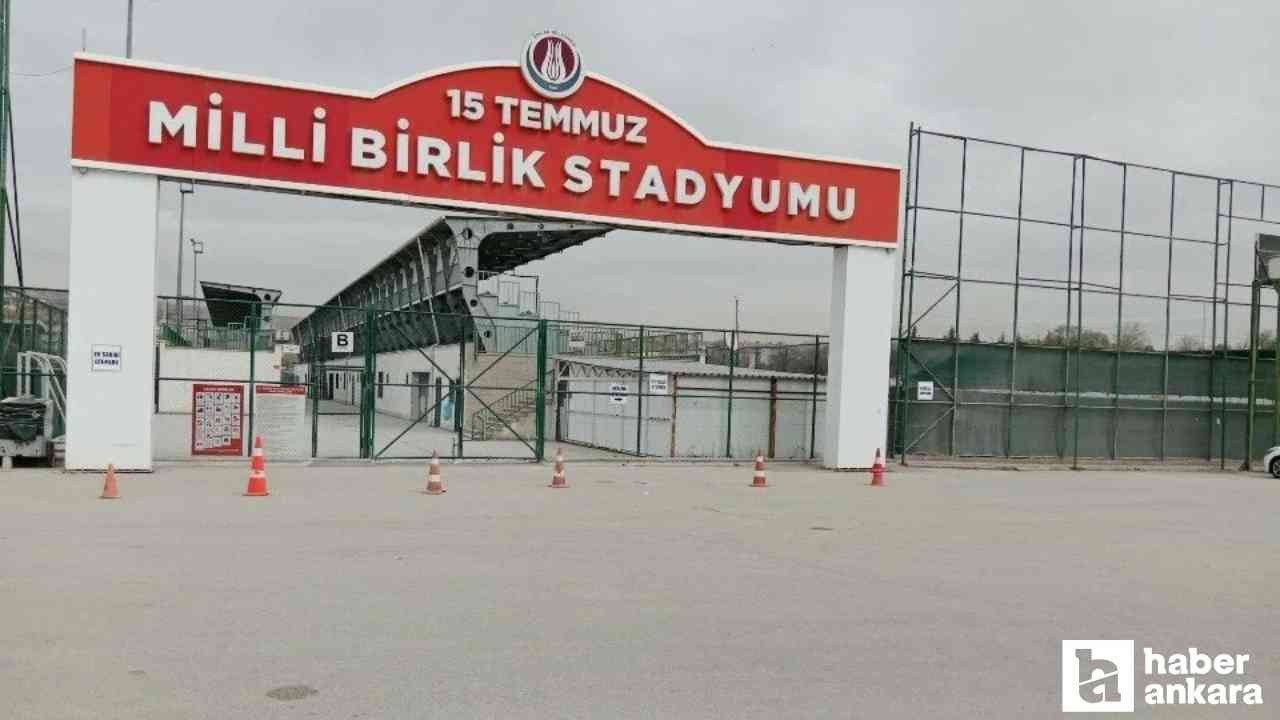 İşte Sincan Belediyesi Ankaraspor – Ankaragücü maçının oynanacağı 15 Temmuz Milli Birlik Stadı!