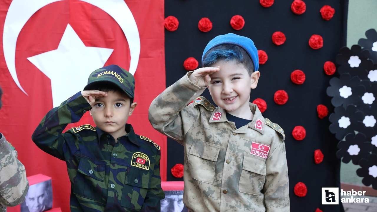 Keçiören Belediyesi'nin etkinliklerinde çocuklar Atatürk'ü andılar