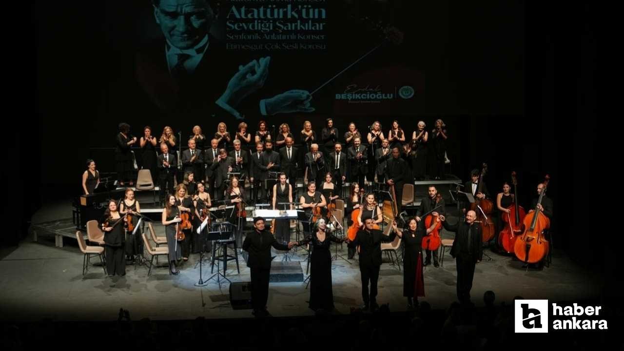 Etimesgut'ta Atatürk sevdiği şarkılarla anıldı