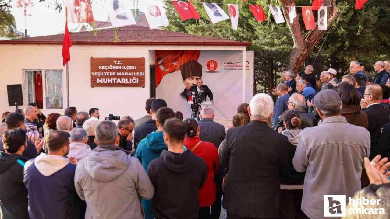 Keçiören Belediyesi yeni muhtarlık binasını hizmete açtı