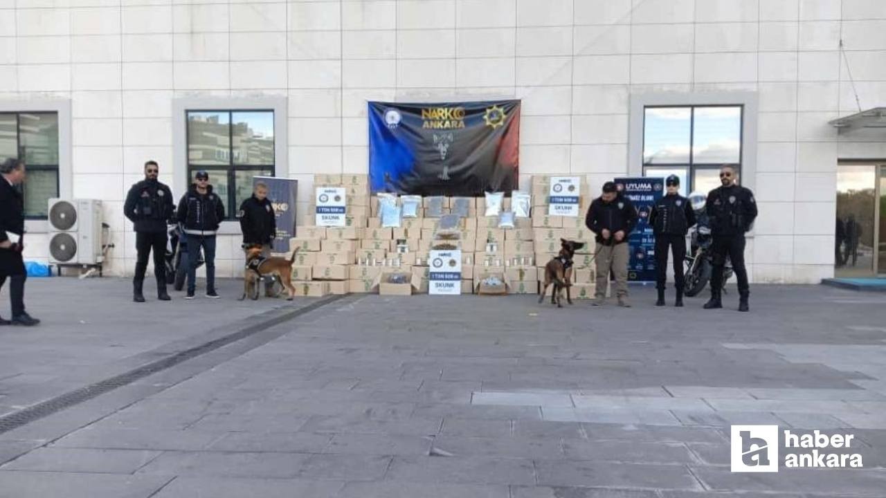 Ankara Emniyeti'nden 1 milyar liralık yasaklı madde operasyonu!