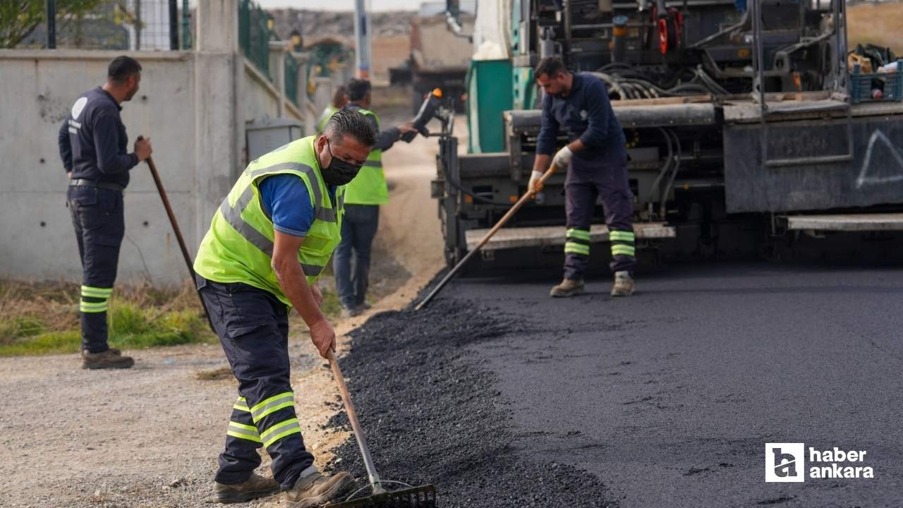 Etimesgut'ta asfalt serim çalışmaları aralıksız sürüyor